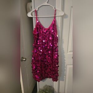 Sparkling Pink Sequin Dress